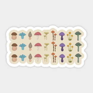 Mushroom Family Sticker